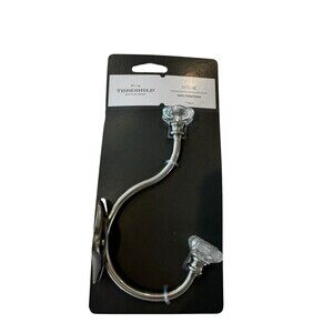 Hook Threshold 6 Inch Satin Nickel Faux Crystal Accent Modern Glam Shabby Chic